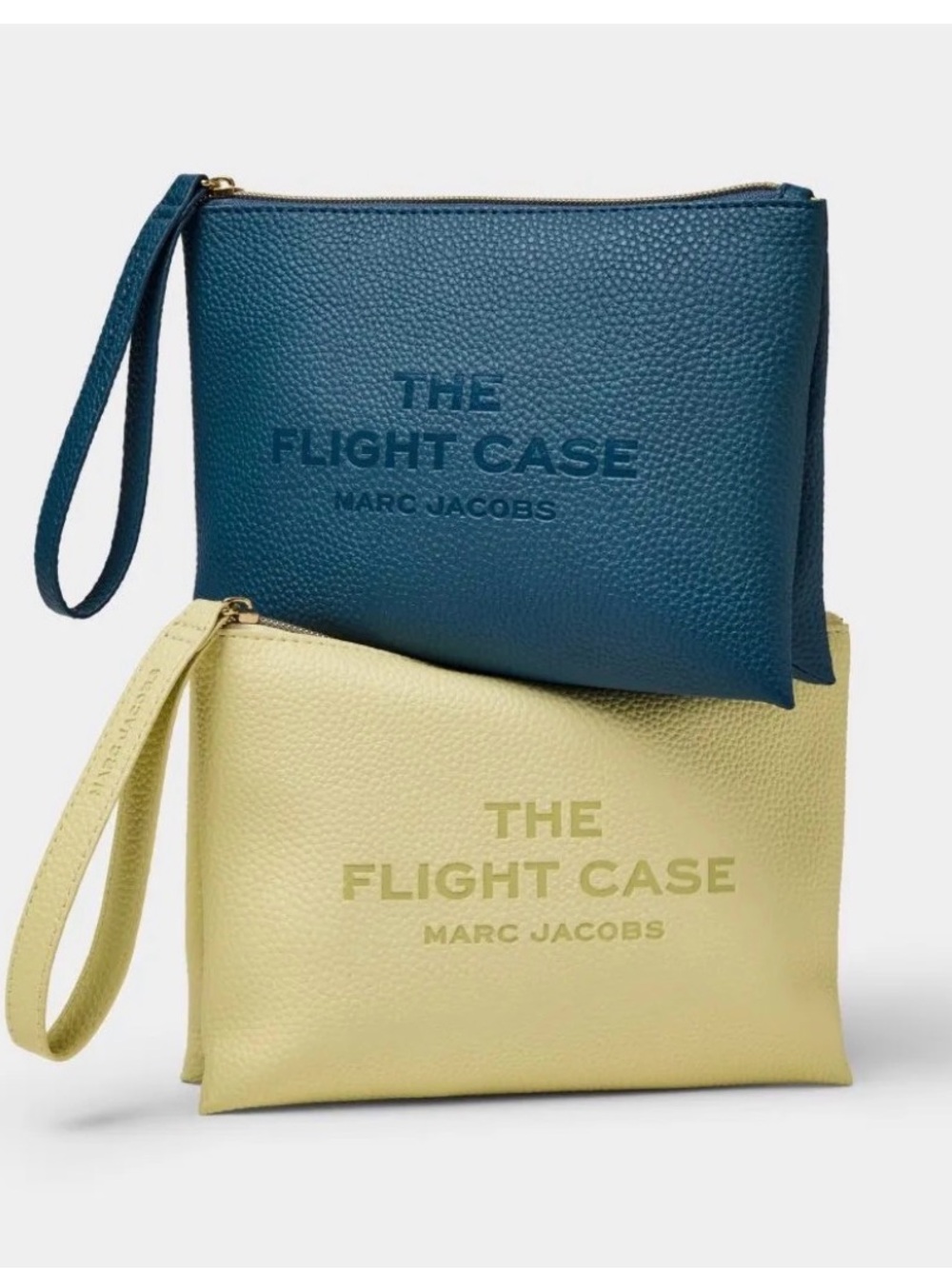Marc Jacobs Flight Case Wristlet Duo in Teal and Pale Yellow